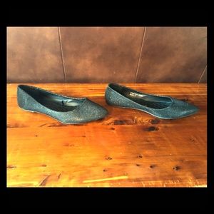 💜💜Never used! Black Glitter Flats💜💜